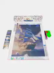 Алмазная мозаика "Корабль", без подрамника, 30 х 40 см