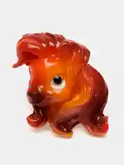 Бордовый магнит "Лошадка"