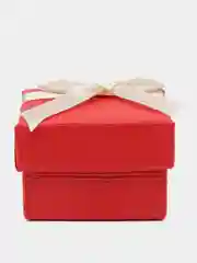 Красный коробка подарочная под серьги, кольцо, 5*5 см