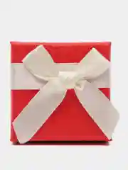 Красный коробка подарочная под серьги, кольцо, 5*5 см