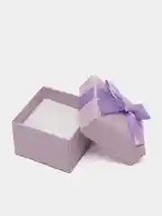 Фиолетовый коробка подарочная под серьги, кольцо, 5*5 см