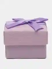 Фиолетовый коробка подарочная под серьги, кольцо, 5*5 см