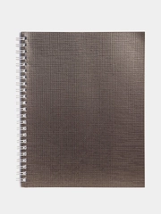 Тетрадь бумвинил, А5, 96 л., гребень, офсет №1, клетка, Коричневая Metallic, Hatber