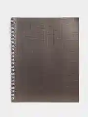 Тетрадь бумвинил, А5, 96 л., гребень, офсет №1, клетка, Коричневая Metallic, Hatber