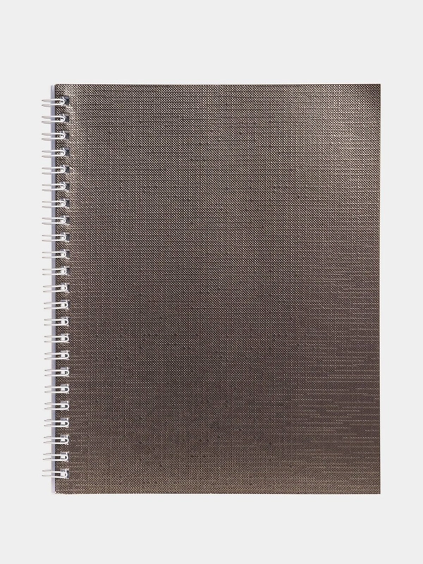 Тетрадь бумвинил, А5, 96 л., гребень, офсет №1, клетка, Коричневая Metallic, Hatber