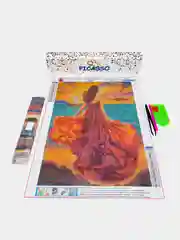 Алмазная мозаика "Девушка", без подрамника, 30 х 40 см