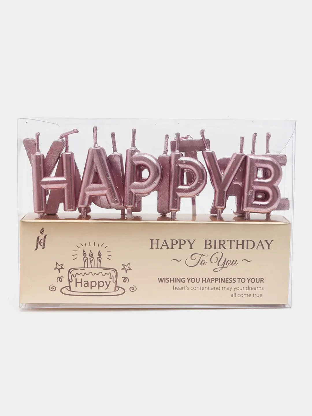 Пурпурный набор свечей "Happy Birthday"