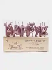 Пурпурный набор свечей "Happy Birthday"