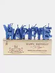 Серебряный набор свечей "Happy Birthday"