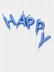 Серебряный набор свечей "Happy Birthday"