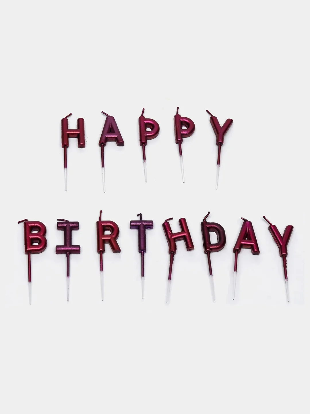 Фиолетовый набор свечей "Happy Birthday"
