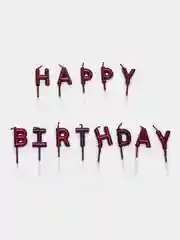 Фиолетовый набор свечей "Happy Birthday"