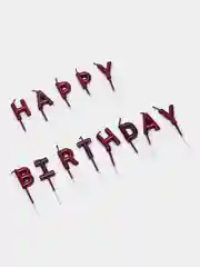 Фиолетовый набор свечей "Happy Birthday"