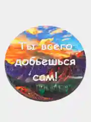 Магнит мотивация из дерева "Ты всего добьешься сам!"