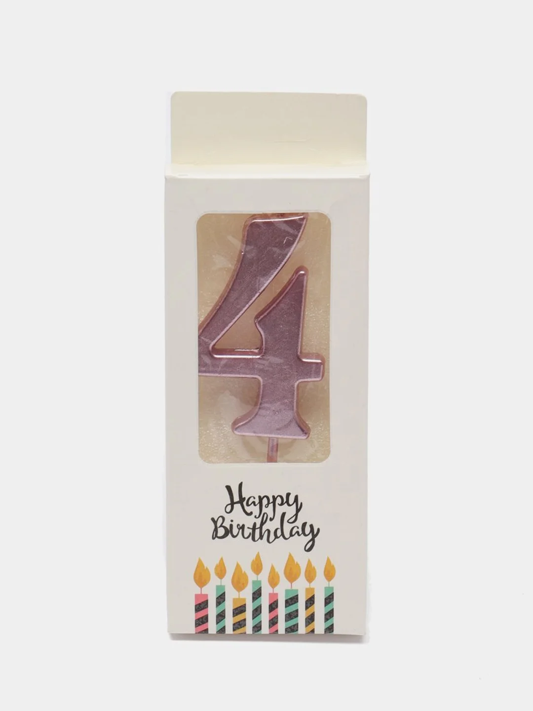 Конфетный свечи цифры для торта Happy Birthday / 5 цветов.