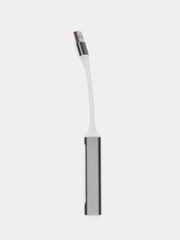 Хаб-концентратор USB 3.0, HUB на 4 порта, серебристый