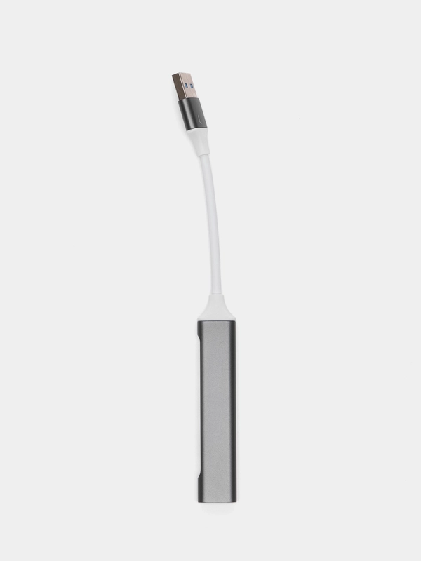 Хаб-концентратор USB 3.0, HUB на 4 порта, серебристый