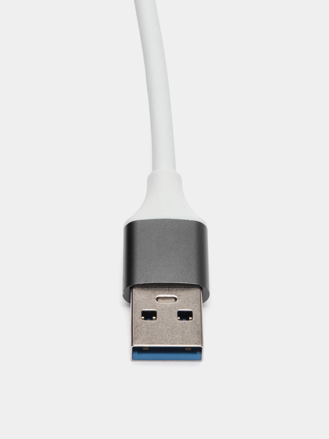 Хаб-концентратор USB 3.0, HUB на 4 порта, серебристый