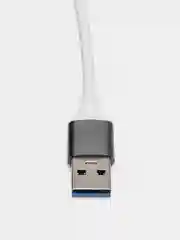 Хаб-концентратор USB 3.0, HUB на 4 порта, серебристый