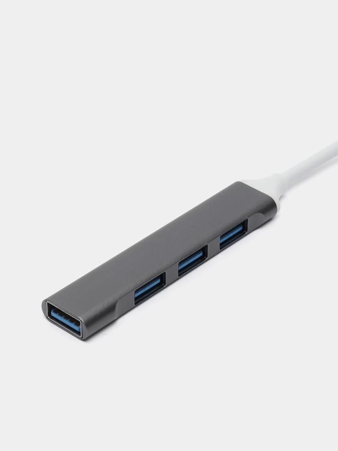 Хаб-концентратор USB 3.0, HUB на 4 порта, серебристый