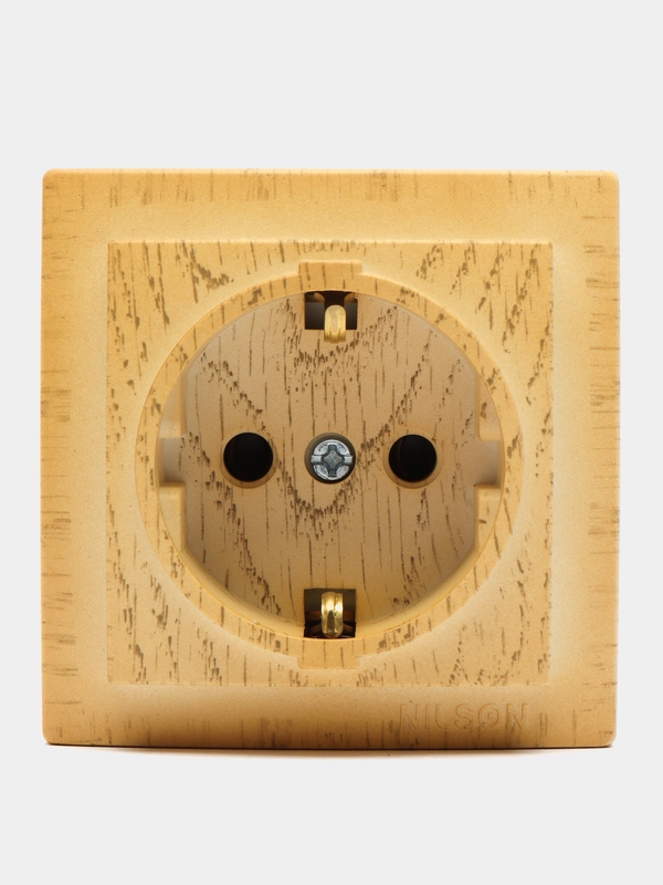 Розетка Nilson Themis wood, дуб