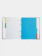 Тетрадь на кольцах А5 175х215мм, 120л, тв.картон, с разделителями, BRAUBERG, Marble