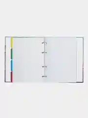 Тетрадь на кольцах А5 175х215мм, 120л, тв.картон, с разделителями, BRAUBERG, Marble