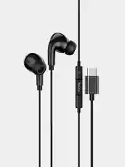 Черный проводные наушники вакуумные Hoco M83, Type-C, с микрофоном, 1,2 м