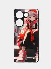 Рыжий чехол на Tecno Camon 20 и Tecno Camon 20 Pro 4G (Текно Камон 20, Камон 20 Про), с рисунком