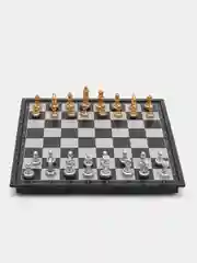 Золотой шахматы магнитные с фигурами, складная шахматная доска