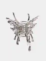 Серебряный крабики бабочки металлические, 2 штуки