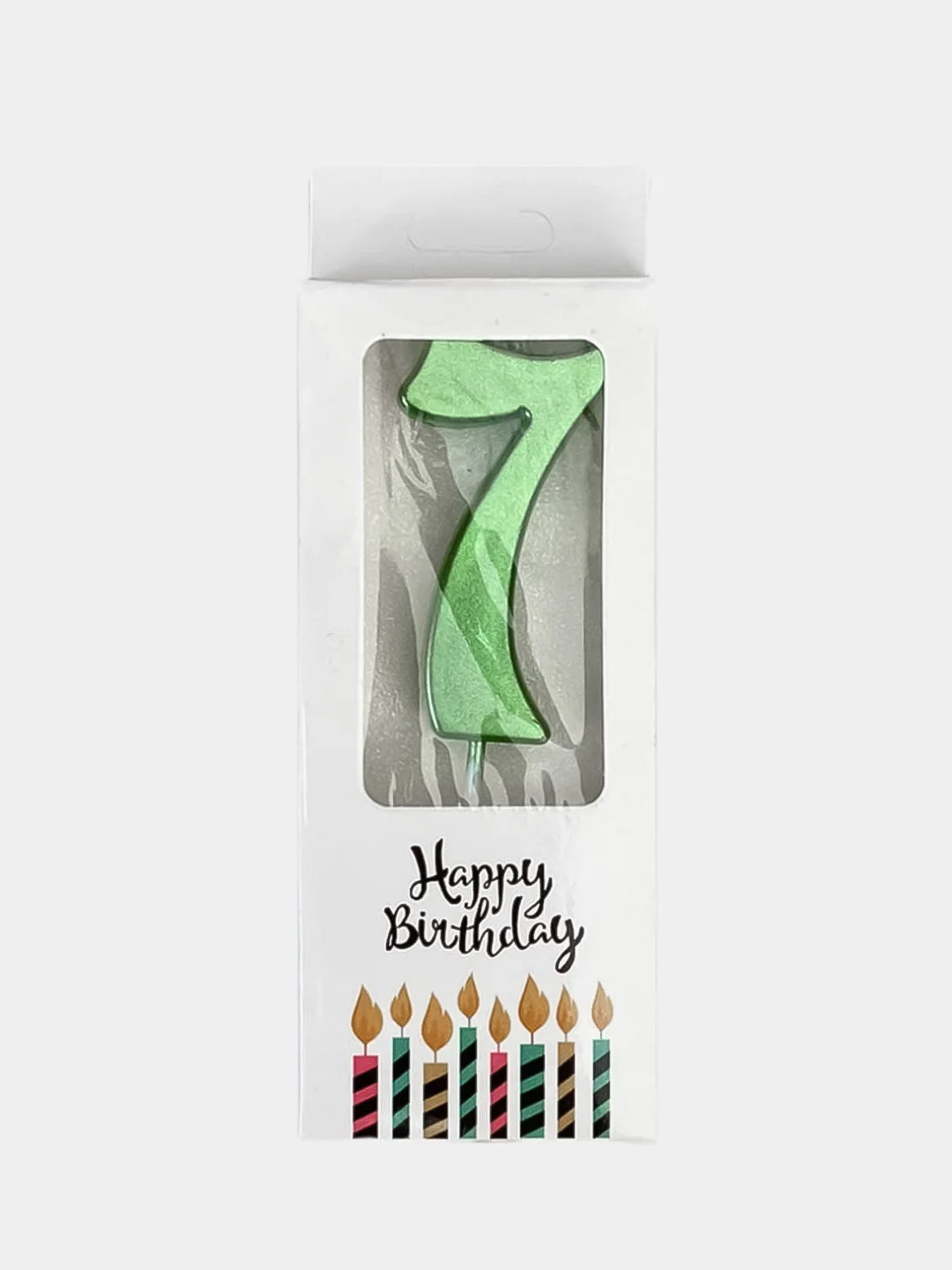 Лесной зеленый свечи цифры для торта Happy Birthday / 5 цветов.