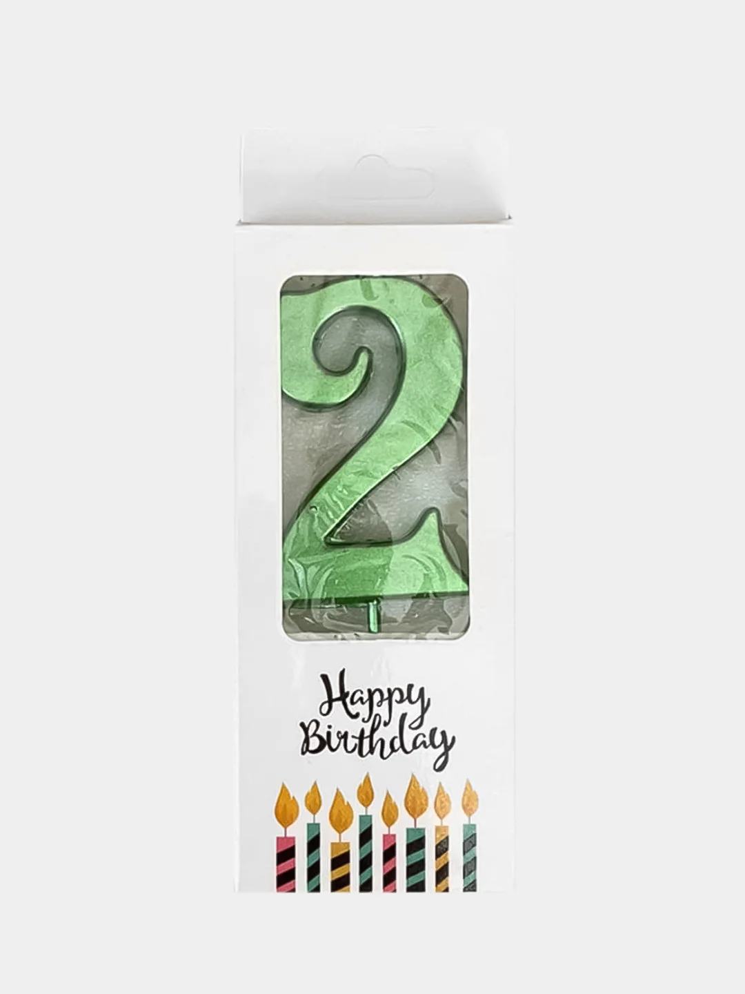 Лесной зеленый свечи цифры для торта Happy Birthday / 5 цветов.