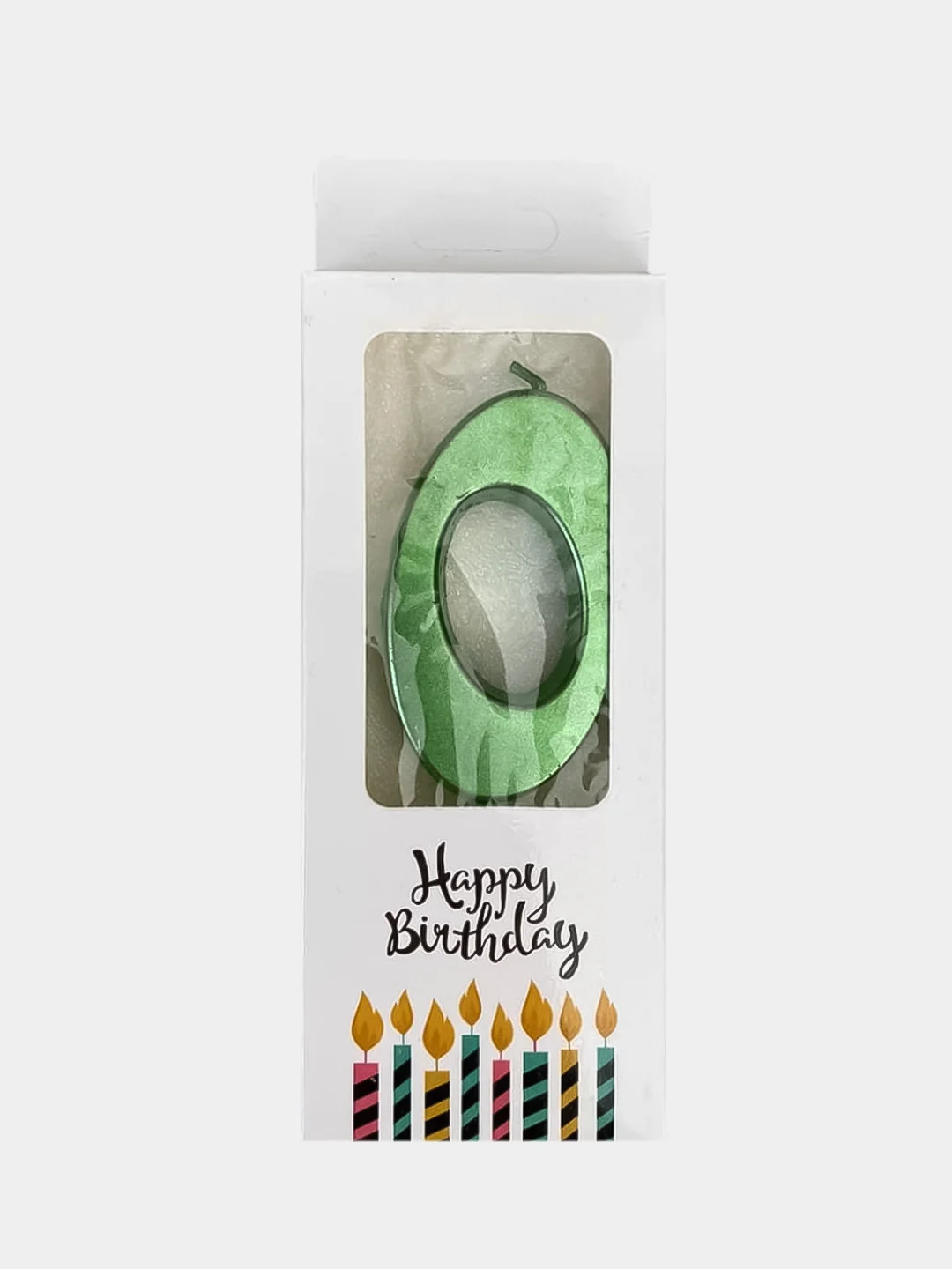 Лесной зеленый свечи цифры для торта Happy Birthday / 5 цветов.