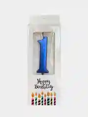 Синий свечи цифры для торта Happy Birthday / 5 цветов.
