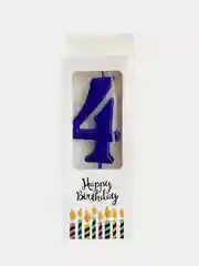 Синий свечи цифры для торта Happy Birthday / 5 цветов.