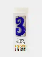 Синий свечи цифры для торта Happy Birthday / 5 цветов.
