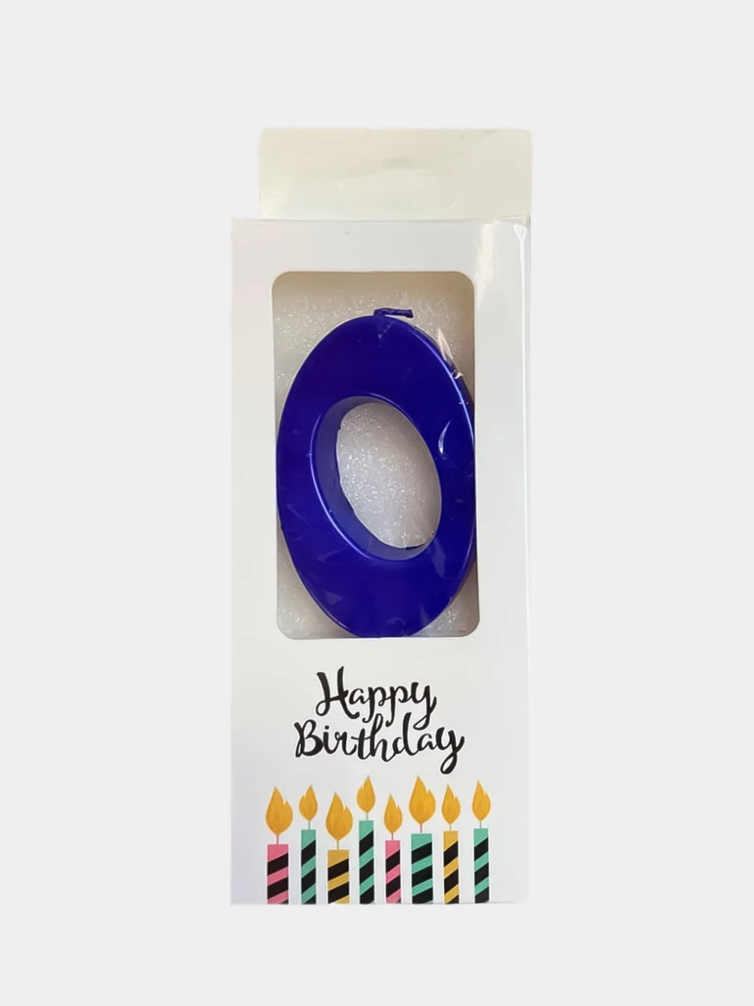 Синий свечи цифры для торта Happy Birthday / 5 цветов.
