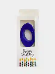 Синий свечи цифры для торта Happy Birthday / 5 цветов.