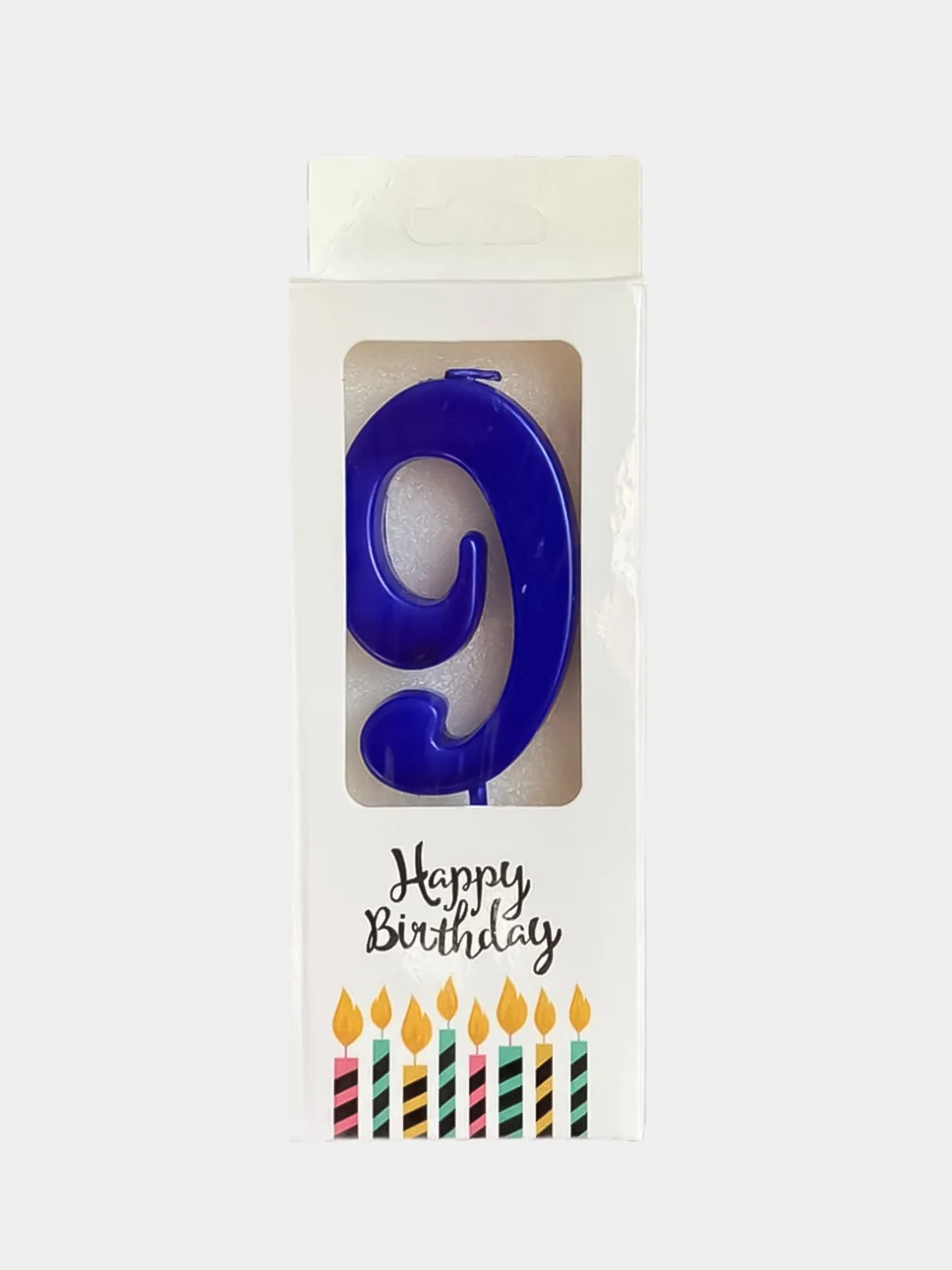 Синий свечи цифры для торта Happy Birthday / 5 цветов.