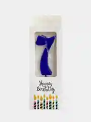 Синий свечи цифры для торта Happy Birthday / 5 цветов.