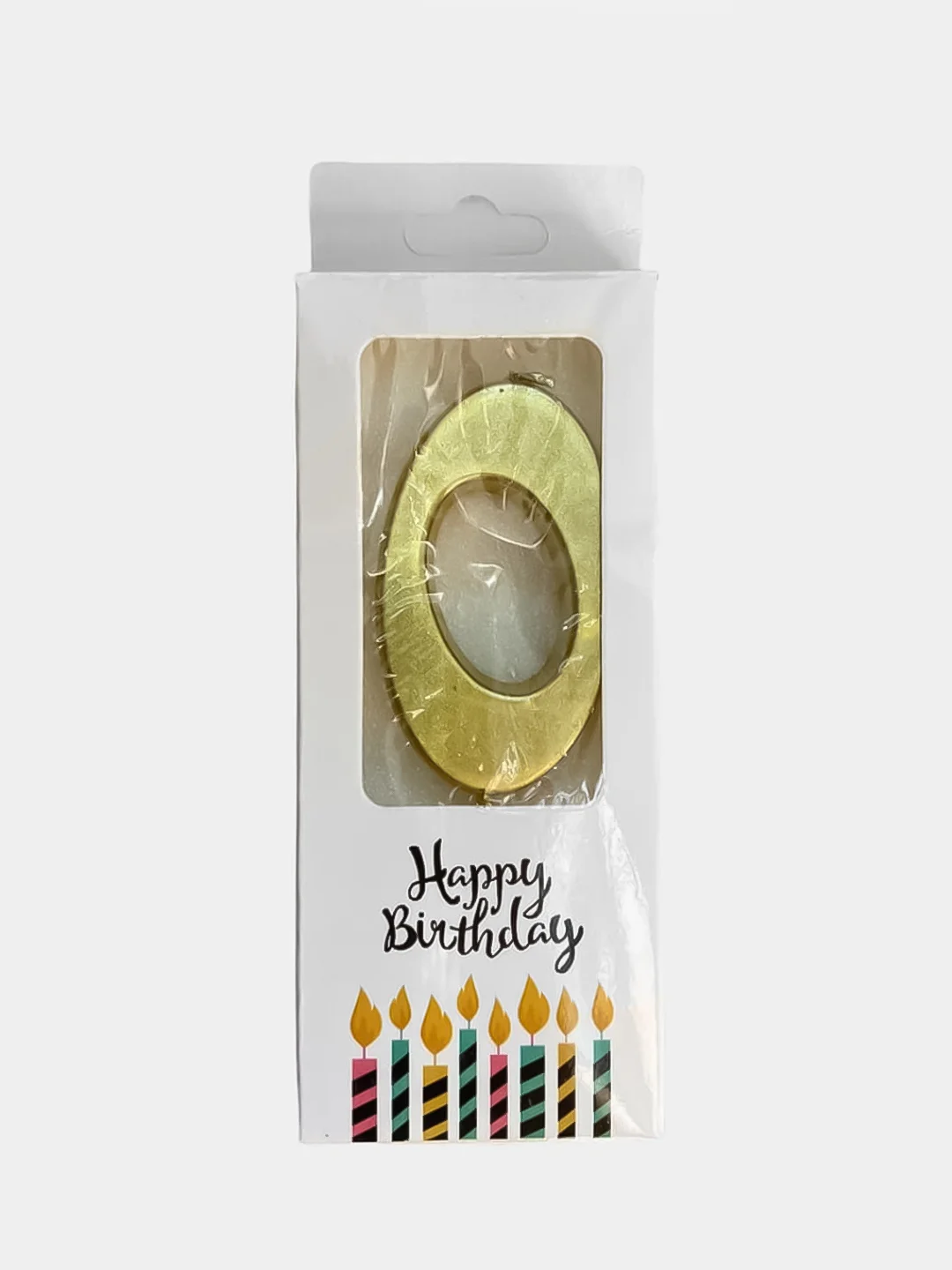 Золотой свечи цифры для торта Happy Birthday / 5 цветов.