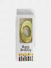 Золотой свечи цифры для торта Happy Birthday / 5 цветов.