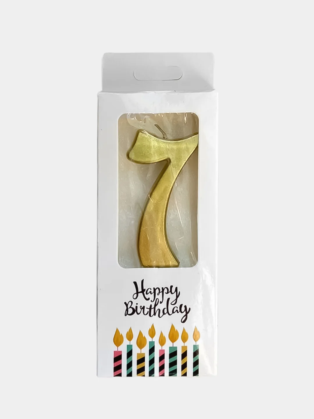 Золотой свечи цифры для торта Happy Birthday / 5 цветов.