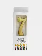 Золотой свечи цифры для торта Happy Birthday / 5 цветов.