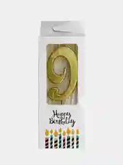 Золотой свечи цифры для торта Happy Birthday / 5 цветов.