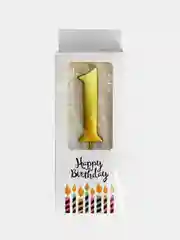 Золотой свечи цифры для торта Happy Birthday / 5 цветов.