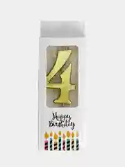 Золотой свечи цифры для торта Happy Birthday / 5 цветов.