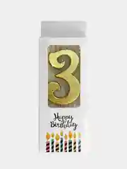 Золотой свечи цифры для торта Happy Birthday / 5 цветов.