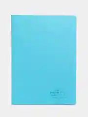 Тетрадь B5 60л, сшивка, линия, кожзам SoftTouch, голубой, BRAUBERG RAINBOW, 403886